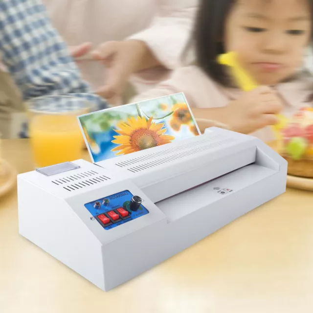600W A3 Thermal Laminator 4-Roller Lamination Machine Hot Cold Film Laminate