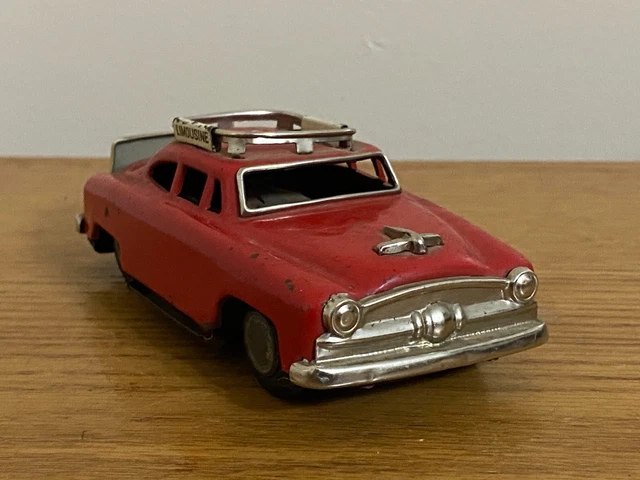 VINTAGE AIPORT LIMOUSINE FRICTION TIN TOY CHINA 1960