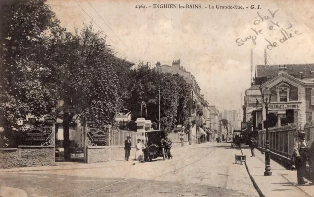 *39198 cpa Enghien les Bains - the main street 'condition'