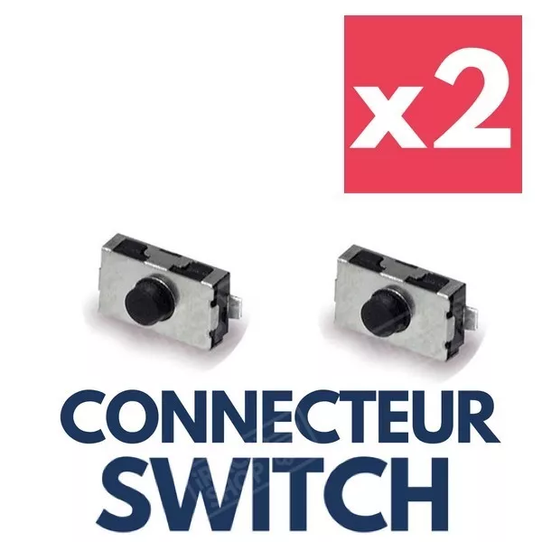 2 Switch bouton pour Clé télécommande Plip Peugeot 206 307 406 Citroen C3 C4