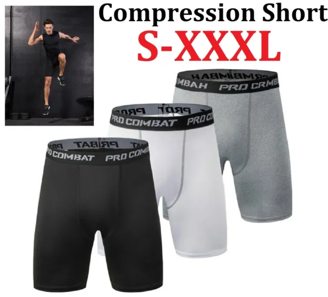 Men Sports Compression Shorts Pants Fitness Under Skin Base Layer Tights Pant AU
