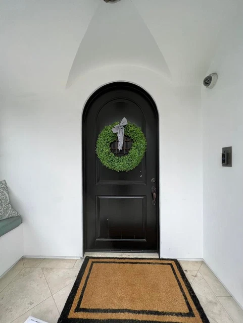 Solid Wood Arched Entry Door