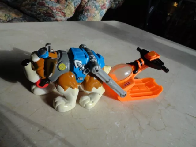 2000 Fisher Price Rescue Heroes Wind Chill St. Bernard Rescue Dog w/ Sled