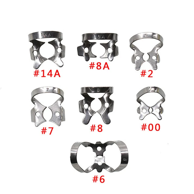 5Pcs Dental Rubber Dam Clamps #2 High Quality Endodontic Instruments Clips
