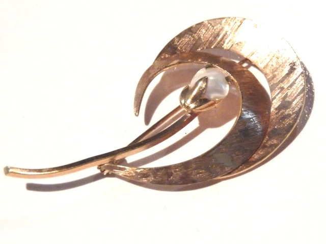 BIJOU PLAQUÉ OR 18 carats broche ancienne rosace ciselée strass brooch EUR 24,99 - FR