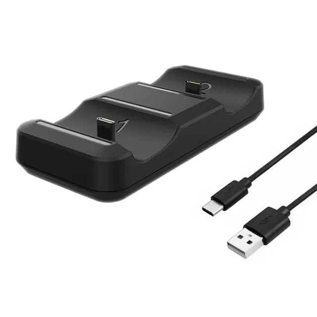PS5 DualSense Controller Fast Charger Dual Charging Dock Station Stand USB Black
