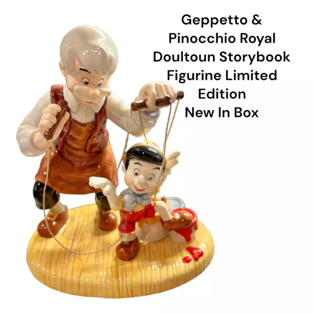 Geppetto and Pinocchio DM3 Royal Doultoun Storybook Figurine Limited Edition New