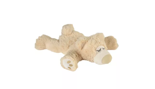 Warmies Beddy Bear Animal en Peluche Chaleur Sleepy Bear Beige Coussin à Graines