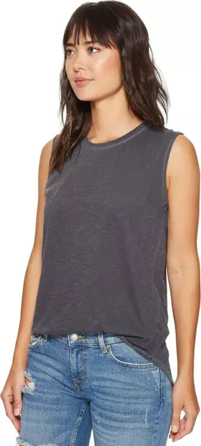 Alternative 277929 Women's Inside Out Sleeveless Tee, Coal Pigment, Extra Small 2