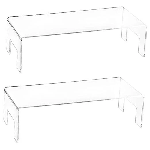 2 PACK CLEAR Acrylic Display Risers, 5mm Thick Acrylic Display Stand ...