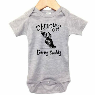 Daddy's Running Buddy/Baby Announcement/Running Bodysuit/Newborn Outfit/Infant