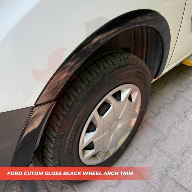 FORD TRANSIT CUSTOM 20122017 Gloss Black Wheel Arch Trims Fit Swb&Lwb