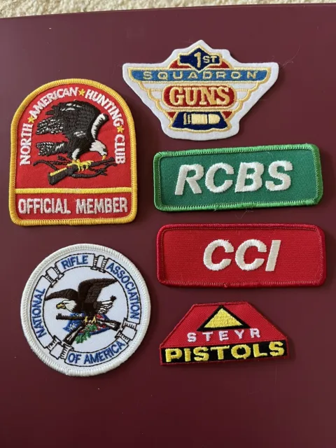 Vintage Lot Of 6 Hunting & Shooting Type Patches