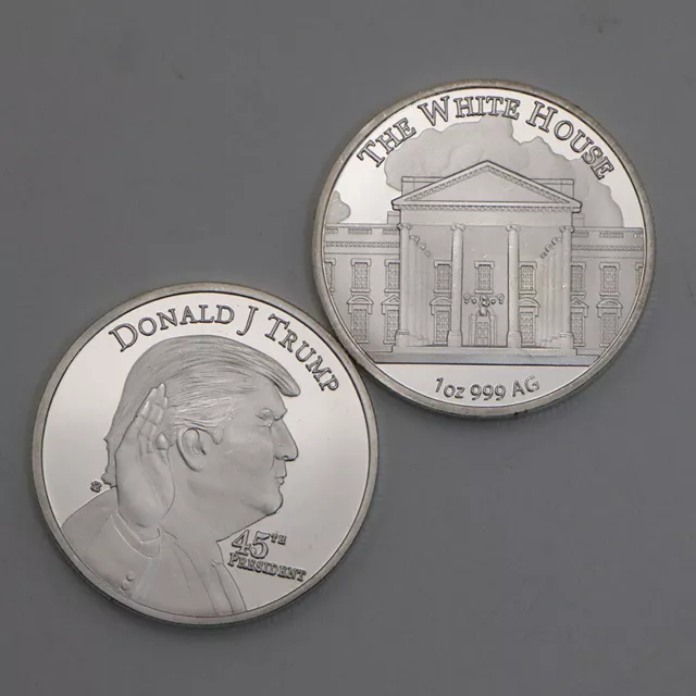 Donald Trump - 45th President - 1 oz .999 Silver Color Round Coin