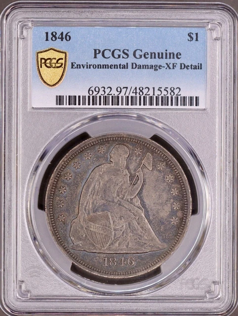 1846 Seated Liberty Dollar PCGS XF Detail - Great Album Filler