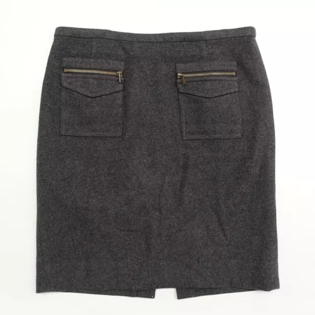 J.CREW THE PENCIL Skirt Women's Size 10 Gray Regular-Fit Back Zip Laine ...