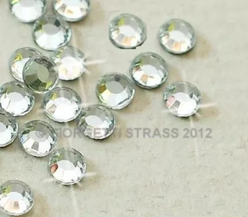 STRASS termoadesivi Prima qualità 150pz SS10 3mm Bianco cristallo trasparente