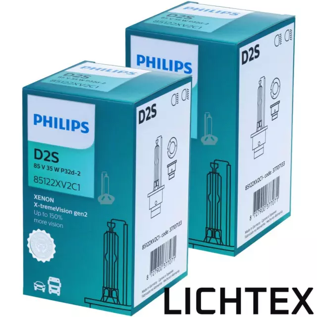 PHILIPS D2S 85122XV2 X-tremeVision gen2 Xenon Scheinwerfer Lampe Original NEW BE