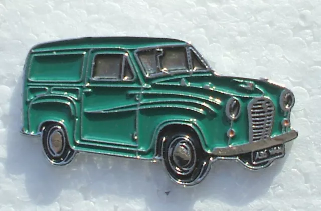 AUSTIN A35 VAN ENAMEL LAPEL BADGE. 35x19mm. BUTTERFLY PIN FIXING.