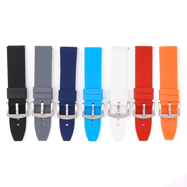 Quick Release Bracelet Silicone Rubber Watch Band Strap 16 18 20 22 24 26 28mm