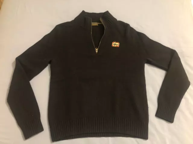 Maglia Maglione NAPAPIJRI con mezza Zip Dain Blu Uomo - Taglia M