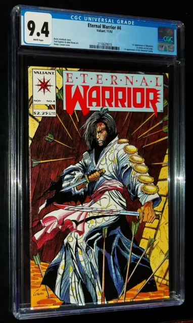 CGC ETERNAL WARRIOR #4 1992 Valiant Comics CGC 9.4 NM KEY ISSUE