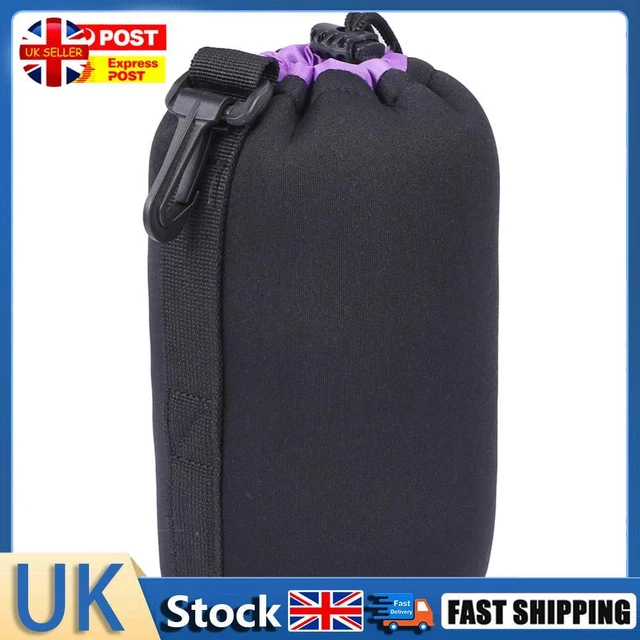 Neoprene Camera Lens Pouch Drawstring Waterproof Shockproof Soft Bag (L) Hot