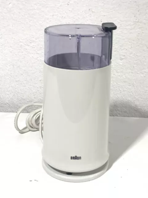 Braun Aromatic KSM2 Electric Coffee Grinder. Color: White. Used. TESTED