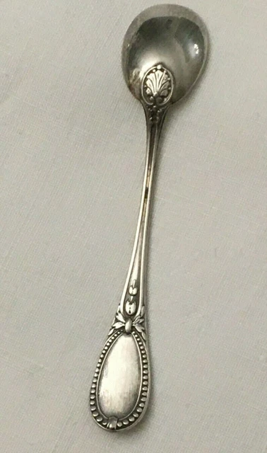 PAIRE DE PELLES A Sel Argent Massif Poincon Coq Paris 1809 Modele