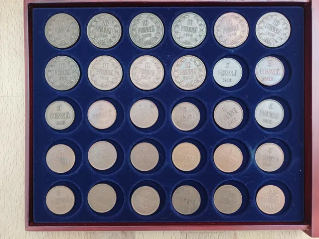 münzen Finnland 5-10 Penniä insgesamt 30 Stück Nachlass
