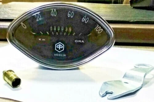 Tachimetro Speedo 100KM Nero Vintage per Vespa Vbb Ba BC 150 Super Sprintgl Ss