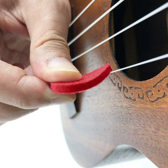 1xUkulele Pick Wool Felt Electric Guitar Pick Finger Picks Ukulele
