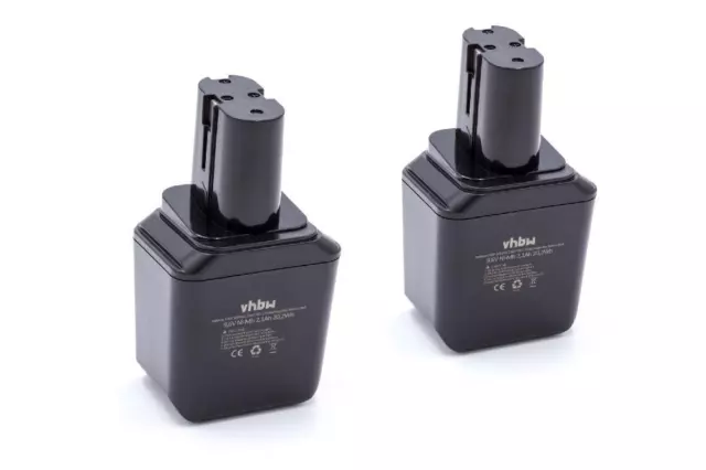 2 Batteries pour Bosch GSR 9,6 V (perceuse-visseuse) 9,6V