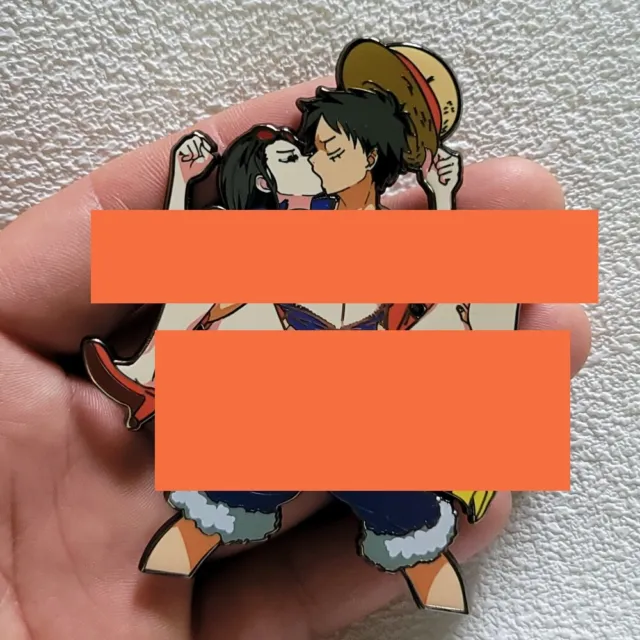 Limited  One Piece / Nico·Robin & Luffy Anime Collectible Enamel Metal Pin Badge