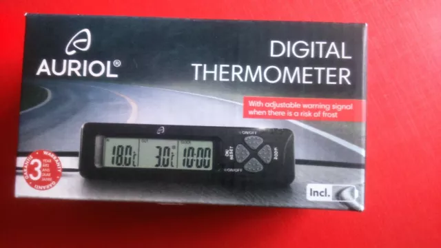 INDOOR/OUTDOOR CAR DIGITAL Thermometor.Aurial,Germany.IAN 305229 Lidl £2.80  - PicClick UK | 