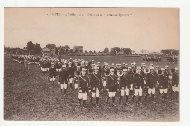 METZ  - Moselle - CPA 57 - Militaire - Revue 1919 défilé de la Lorraine Sportive