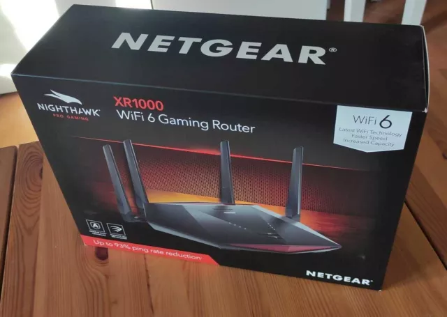 NETGEAR Nighthawk Router WiFi 6 Pro Gaming XR1000 - MAI USATO, NEANCHE APERTO