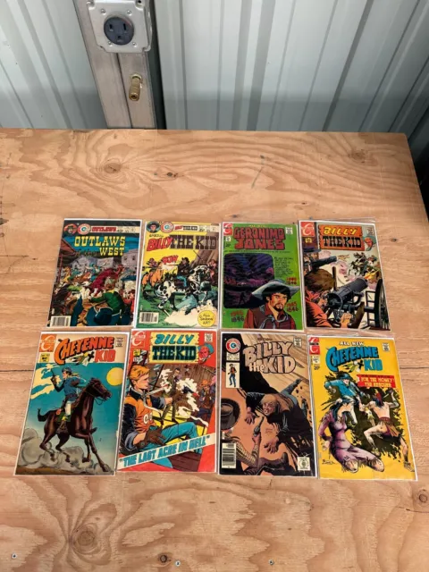 Vintage Charlton Comics Western Comic Books Lot Billy the Kid Geronimo Jones