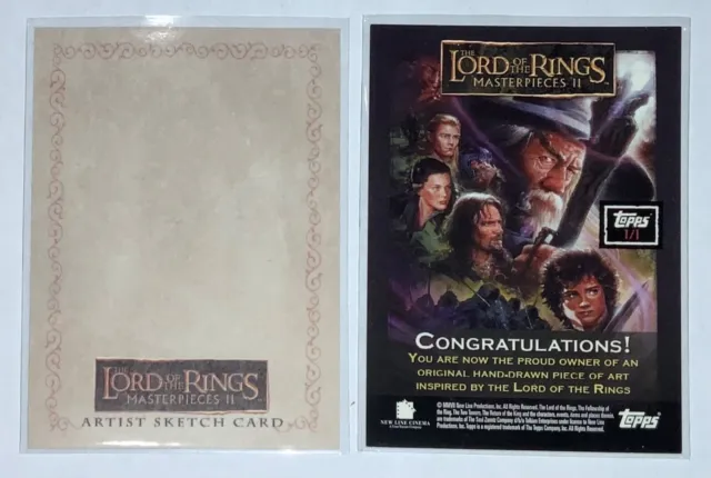 2008 Topps Lord of the Rings LOTR Masterpieces II 2 Blank Sketch Card 1/1