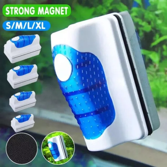 Magnetic Fish Tank Brush Algae Magnet Aquarium Glass Aquatic Cleaner Cleaning AU