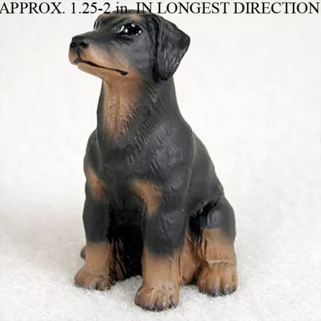 Doberman Pinscher Mini Hand Painted Figurine Black Uncropp