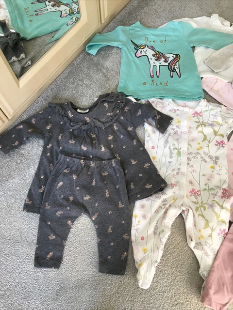 Girls Next Bundle 3-6 Months 2 Pjs Dresses Tops Leggings 8 Items