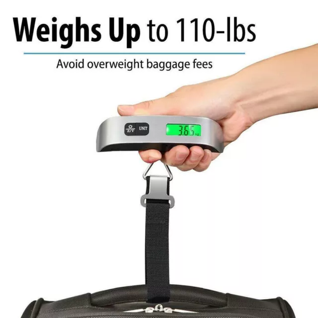 50KG Digitale Kofferwaage Handwaage Reisewaage Gepäckwaage Anglerwaage LCD Waage