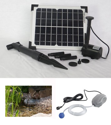 Étang Aérateur Aération Jardin Plongée Oxygène de Esotec 50 W Solaire Pompe 