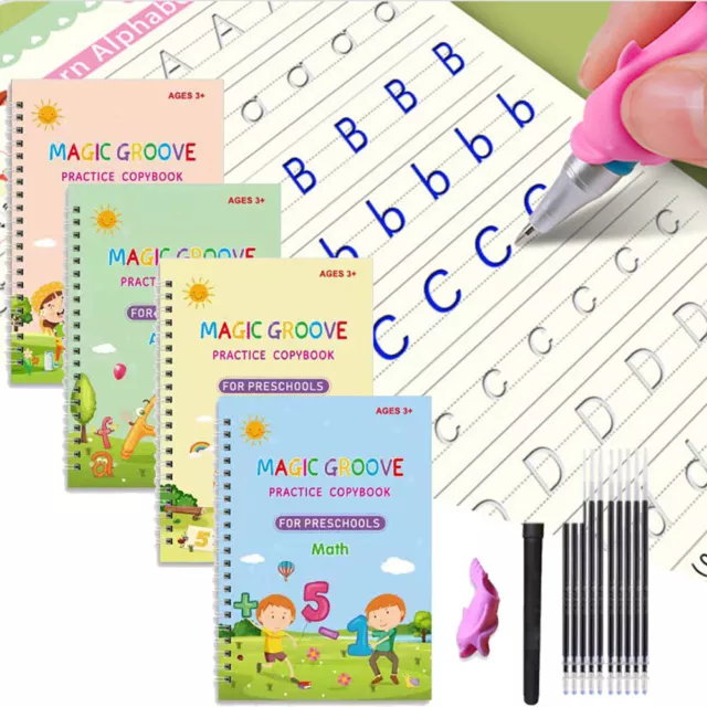 LETTER THEME GROOVED Handwriting Practice Kit Preschool Handwriting Workbook  $16.40 - PicClick AU