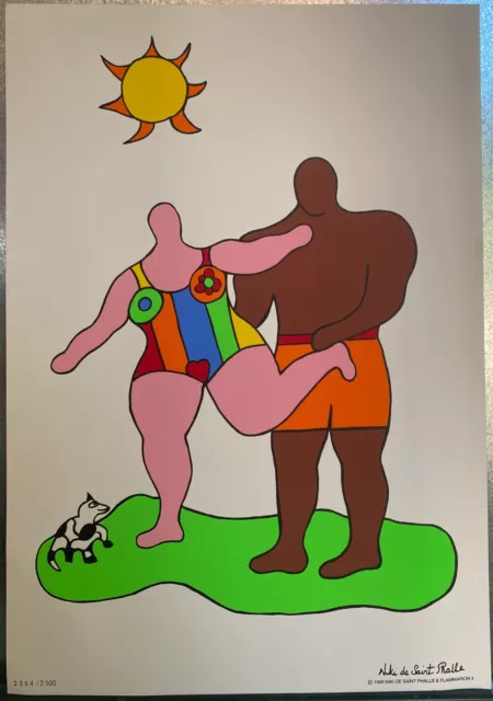 Original Niki De Saint Phalle Silkscreen Print 'Couple'