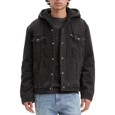levis black denim sherpa
