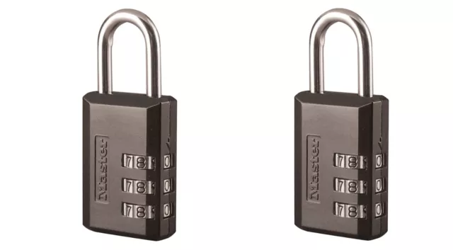 Master Lock Luggage Lock 647D TWO (2) Pieces! Set Your Own Combination! W/Inst