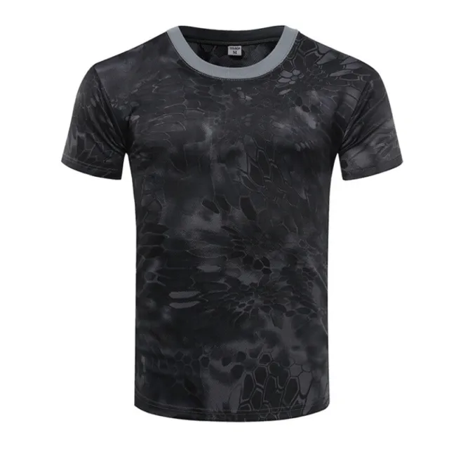 Men's Camouflage Tactical Shirt Short Sleeve Quick Dry Combat Military  Shirt