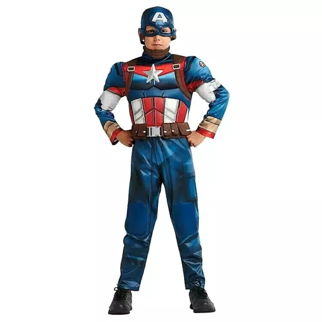 NWT DISNEY STORE Marvel Avengers Captain America Deluxe Costume